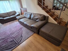 Set canapele Kika 3+2+1+1 piele naturala taupe