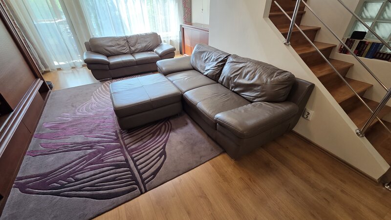 Set canapele Kika 3+2+1+1 piele naturala taupe