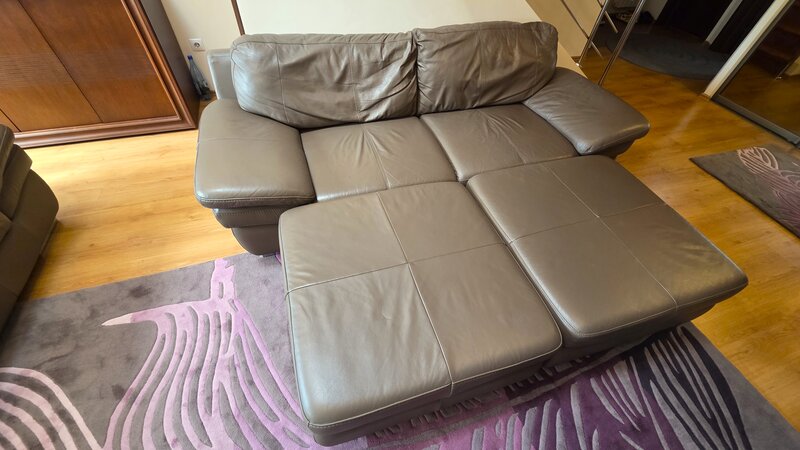 Set canapele Kika 3+2+1+1 piele naturala taupe