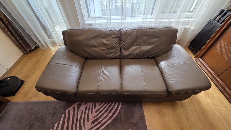 Set canapele Kika 3+2+1+1 piele naturala taupe