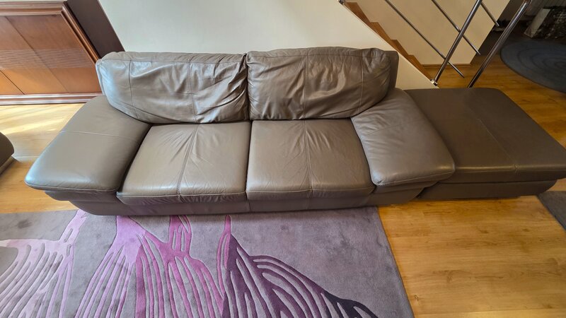Set canapele Kika 3+2+1+1 piele naturala taupe
