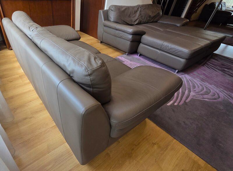 Set canapele Kika 3+2+1+1 piele naturala taupe