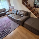Set canapele Kika 3+2+1+1 piele naturala taupe